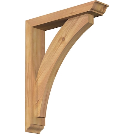 Thorton Traditional Smooth Bracket W/ Offset Brace, Western Red Cedar, 3 1/2W X 16D X 20H